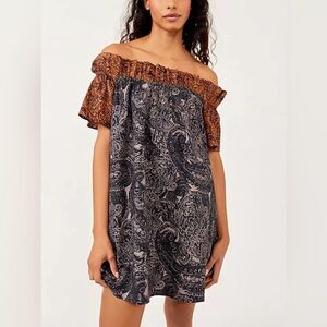 Free People Off Shoulder Sophie Dress Pockets Small
